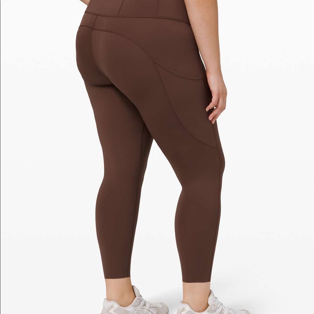 Lululemon 25” Fast and Free Brown Earth size 6
